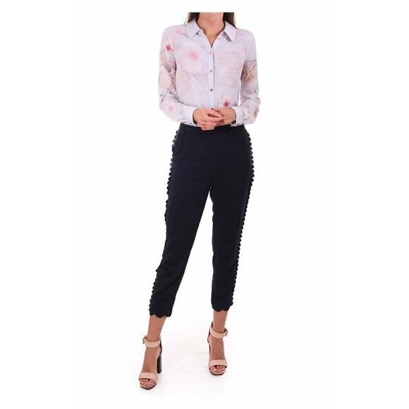 BNWT Ted Baker London Dyanni Scallop Hem Pants - Picture 1 of 15
